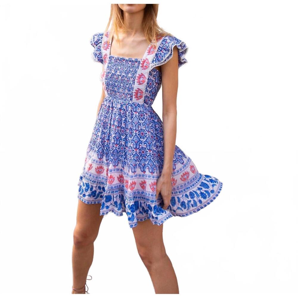NEW BELL BY ALICIA BELL jennifer mini dress in red, white & blue